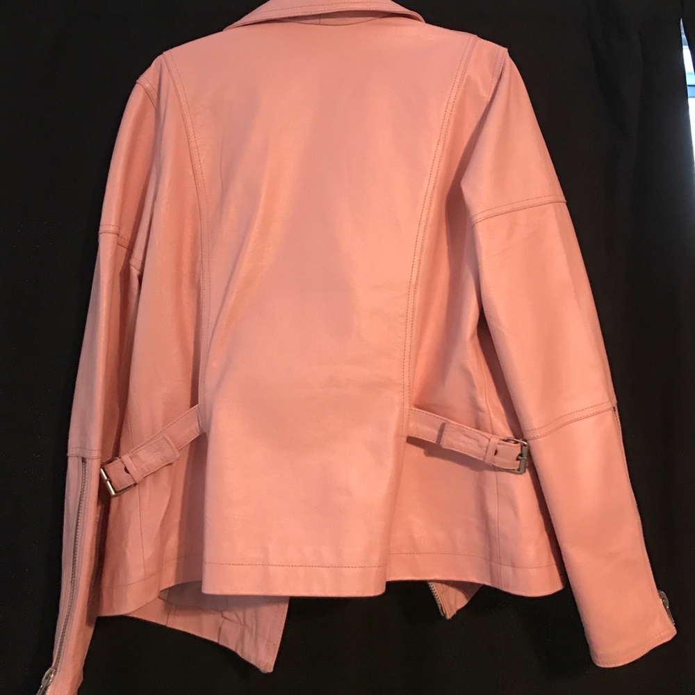 Light Pink Together Leather Jacket - Picture 4 of 4